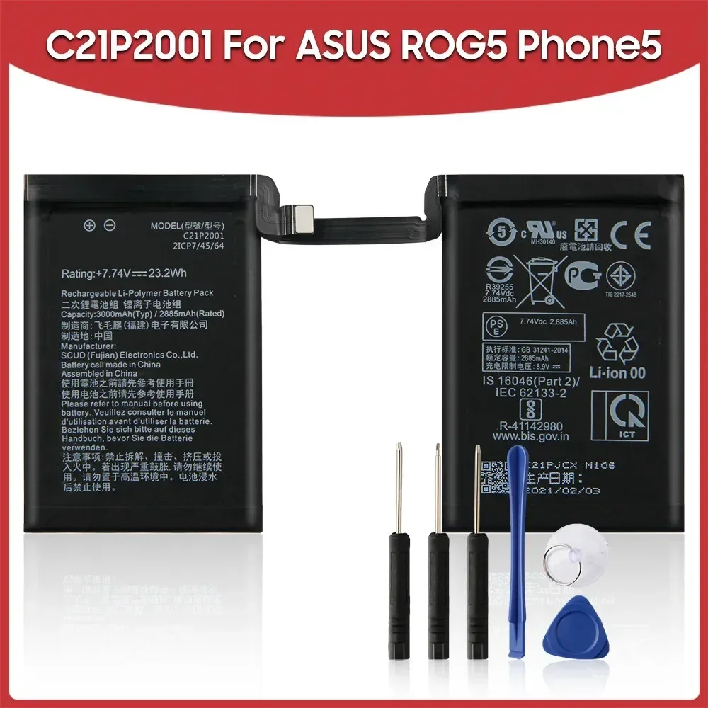 Сменный аккумулятор C21P2001 для ASUS ROG 5 RONG 5 Phone 5 I005DA C21P2101 для ASUS ROG7 Phone 7 ROG6 Phone6
Сменный аккумулятор C21P2001 для ASUS ROG 5 RONG 5 Phone 5 I005DA C21P2101 для ASUS ROG7 Phone 7 ROG6 Phone6