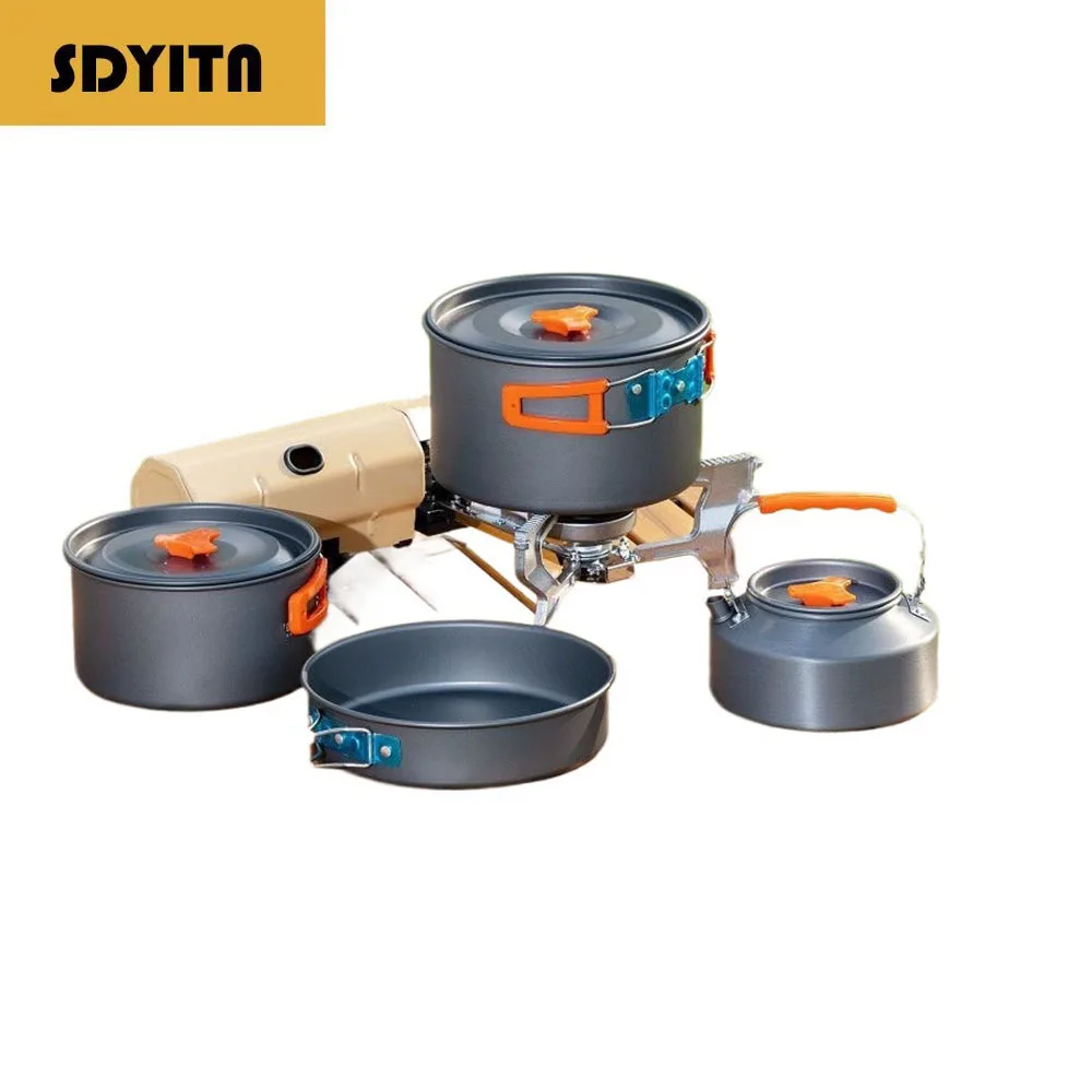 Camping Cookware Set Outdoor Portable Frying Pan Kettle Complete Picnic Supplies for Outdoor Gear
Camping Cookware Set Outdoor Portable Frying Pan Kettle Complete Picnic Supplies for Outdoor Gear