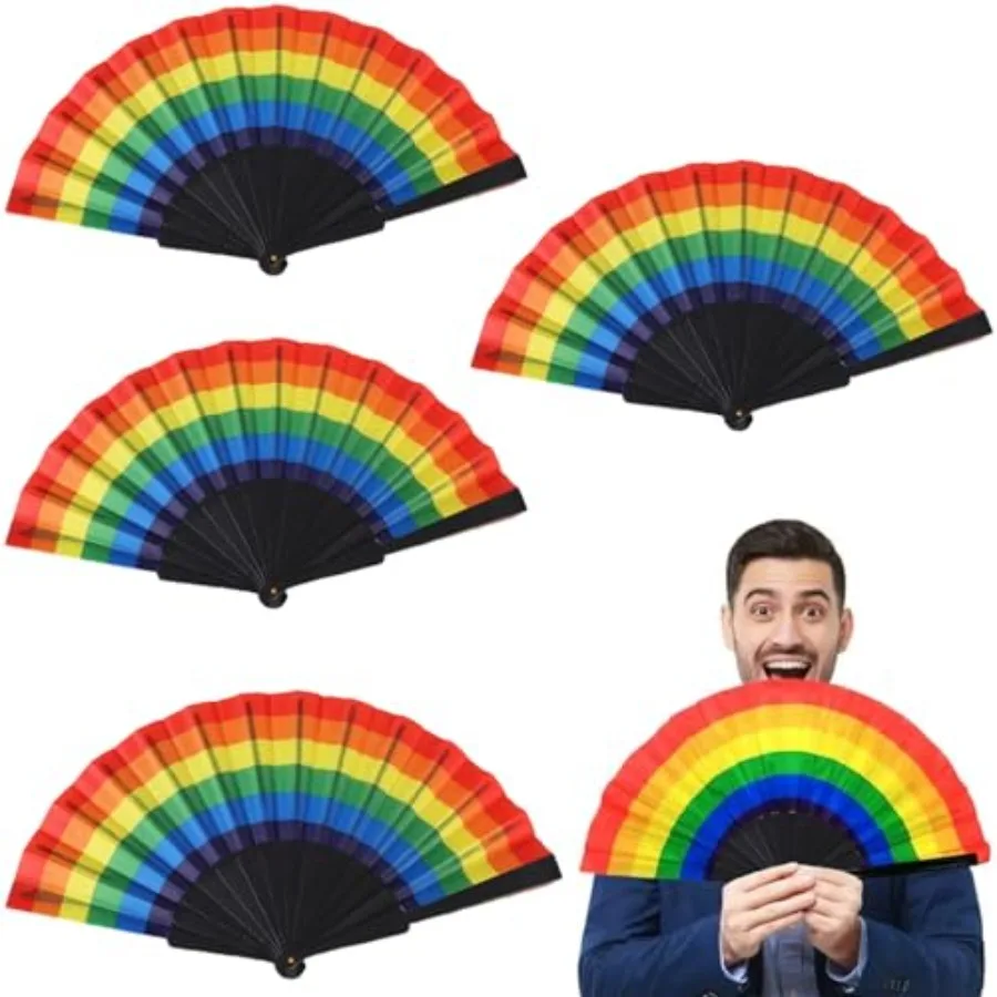 4 Pcs Pride Day Rainbow Folding Hand Fans Rainbow Fan Pride Folding Fans Hand Held Plastic Fan for LGBTQ Pride Parade Rainbow W
4 Pcs Pride Day Rainbow Folding Hand Fans Rainbow Fan Pride Folding Fans Hand Held Plastic Fan for LGBTQ Pride Parade Rainbow W