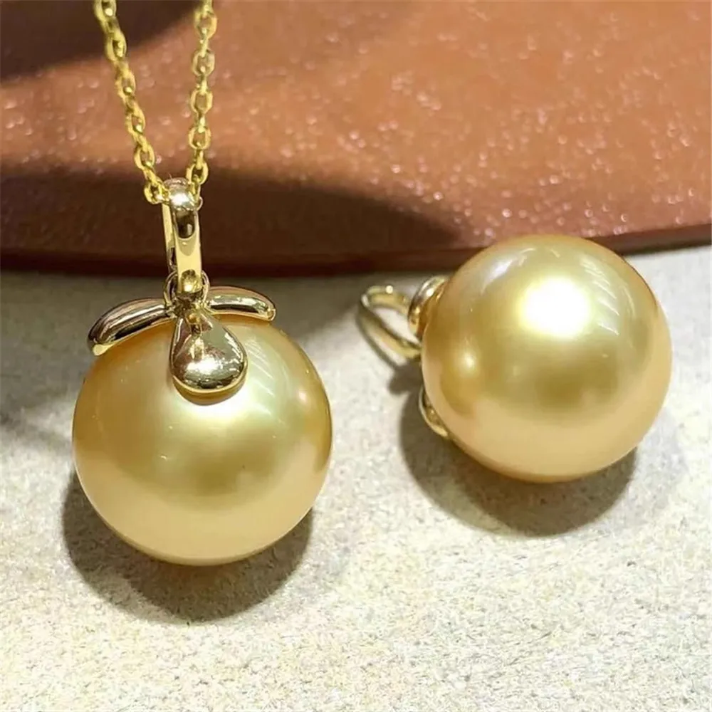 DIY Pearl Accessories G18K Yellow and White Gold Pendant Empty Holder Fashion Necklace Pendant Holder Women's 9-13mm Round Beads
DIY Pearl Accessories G18K Yellow and White Gold Pendant Empty Holder Fashion Necklace Pendant Holder Women's 9-13mm Round Beads
