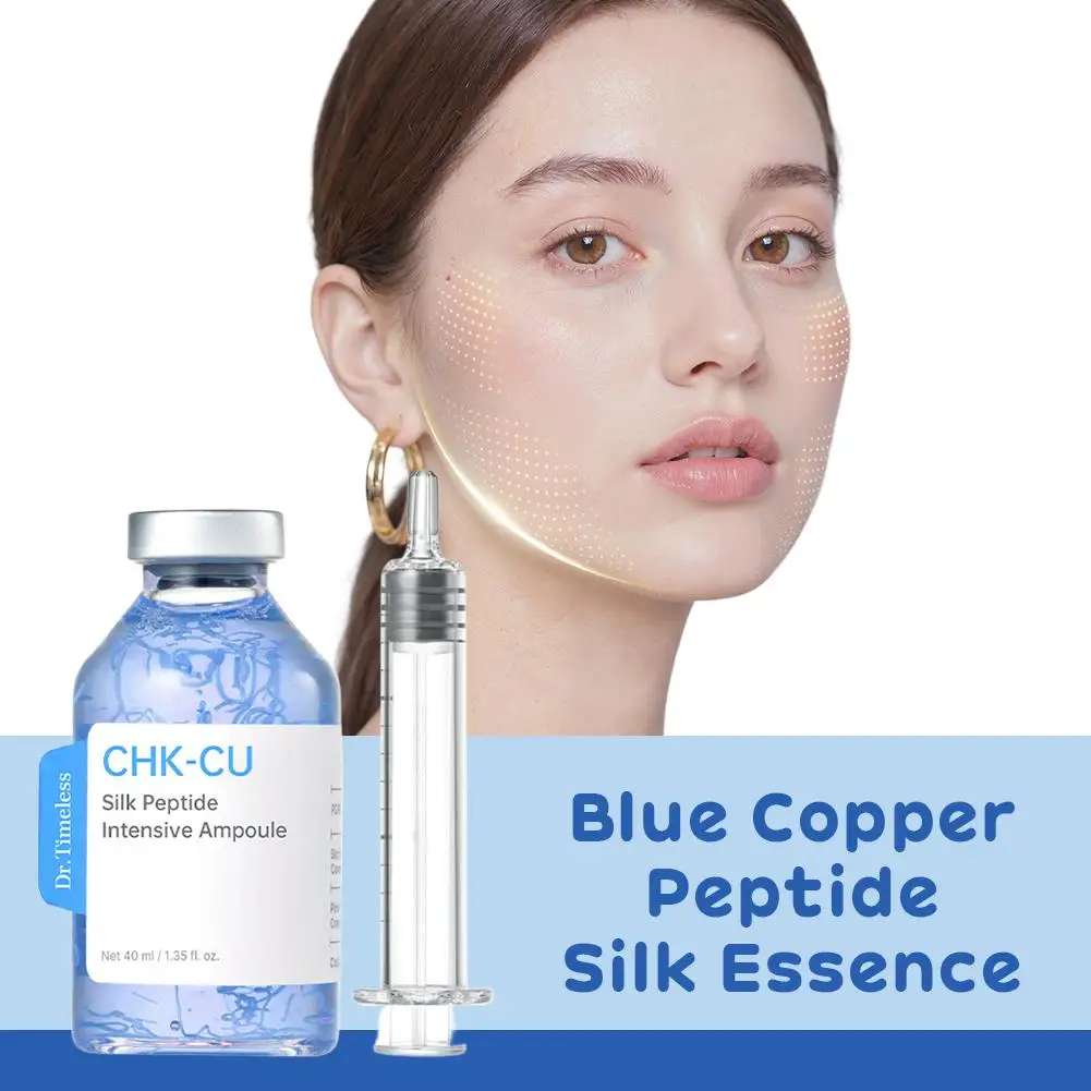 40ml Anti-aging Firm Korean Essence GHK-CU Silk Peptide Injection Intensive Ampoule Reducing Fine Lines Blue PDRN Collagen Serum
40ml Anti-aging Firm Korean Essence GHK-CU Silk Peptide Injection Intensive Ampoule Reducing Fine Lines Blue PDRN Collagen Serum