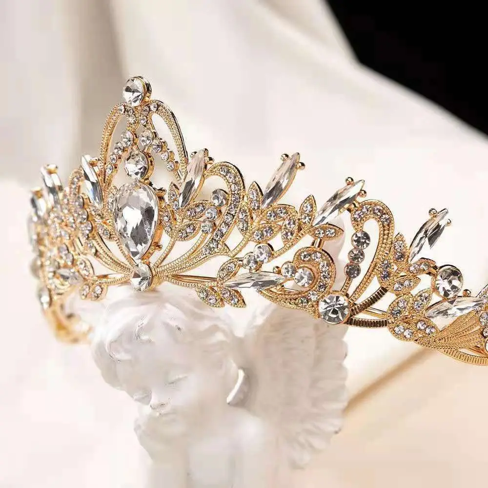 Vintage Fashion Jewelry Wedding Princess Crystal Baroque Queen Bride Crown Women Hair Accessories Korean Style Headband Tiara
Vintage Fashion Jewelry Wedding Princess Crystal Baroque Queen Bride Crown Women Hair Accessories Korean Style Headband Tiara