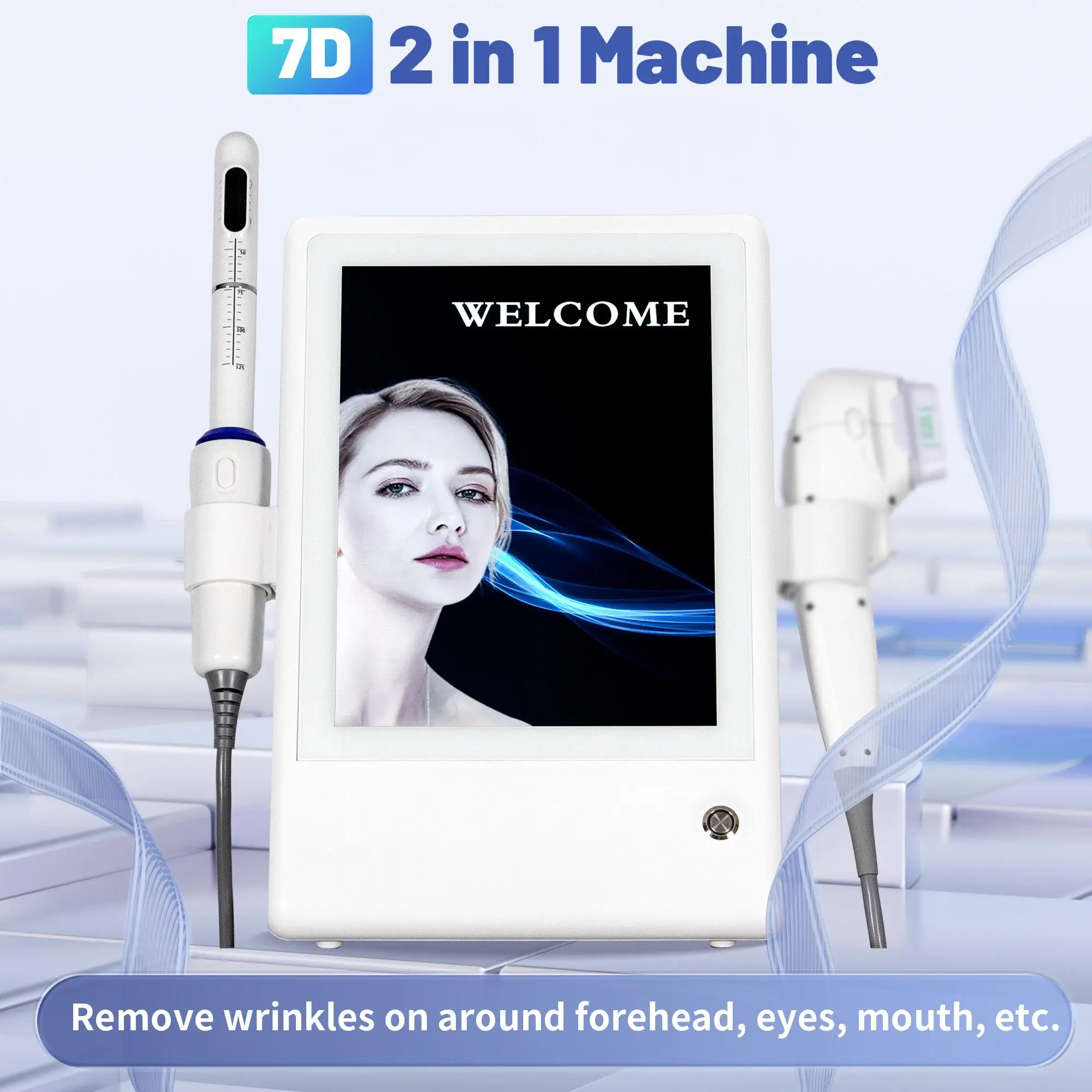 Portable 2-in-1 facial privacy 7D HI FU Machine for Facial Lifting Wrinkle Removal anti-aging and Skin Tightening
Portable 2-in-1 facial privacy 7D HI FU Machine for Facial Lifting Wrinkle Removal anti-aging and Skin Tightening