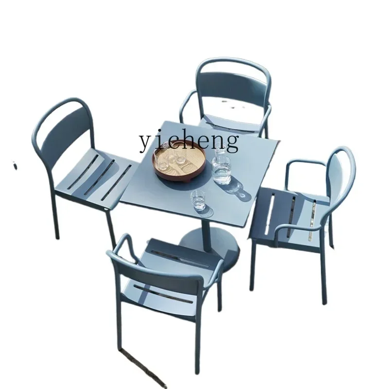 b2 Aluminum Metal Outdoor Desk-Chair Combination Outdoor Milk Tea Courtyard Terrace Garden Villa Dining Table and Chair
b2 Aluminum Metal Outdoor Desk-Chair Combination Outdoor Milk Tea Courtyard Terrace Garden Villa Dining Table and Chair