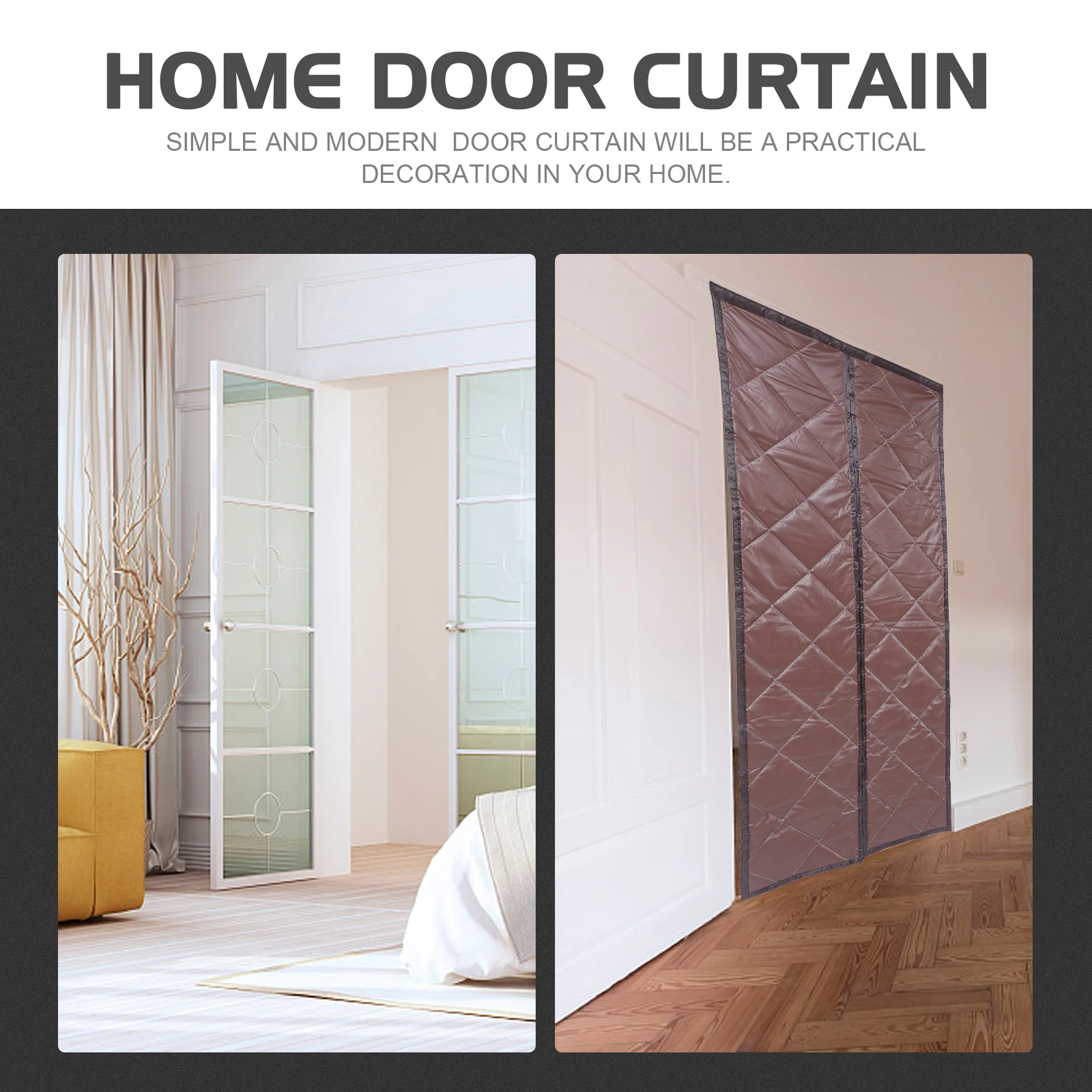 Winter Home Door Curtain 85cmx200cm Coffee PU Thicken Windproof Noise Reducing Magnetic Strip Insulated Practical
Winter Home Door Curtain 85cmx200cm Coffee PU Thicken Windproof Noise Reducing Magnetic Strip Insulated Practical