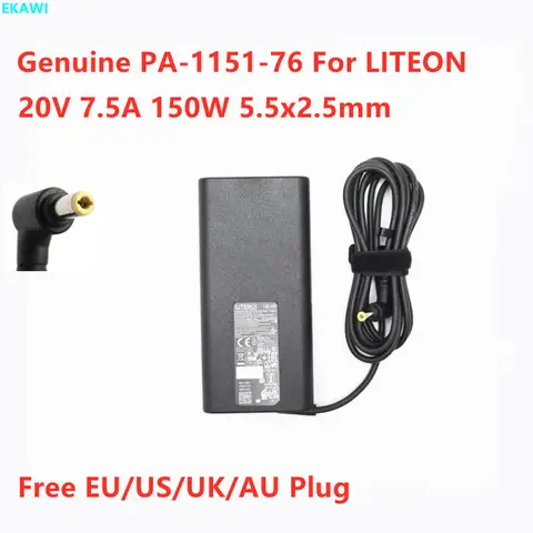 Genuine LITEON PA-1151-76 20V 7.5A 150W AC Adapter For HASEE MSI Laptop Power Supply Charger