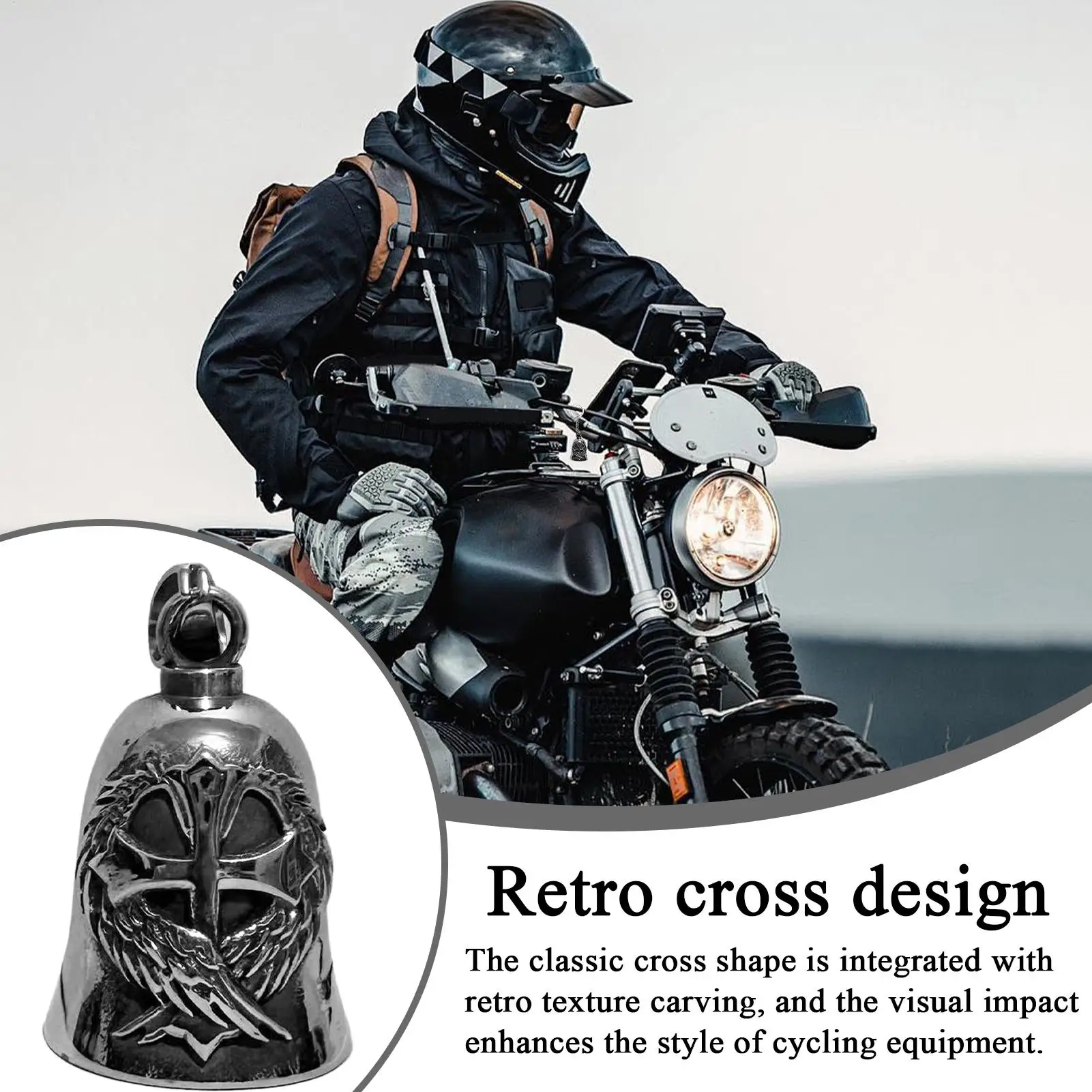 Мотоциклетный колокольчик для байкеров, вешалка для колокольчика на удачу, стильный брелок из сплава, аксессуар для мотоциклистов для мужчин, женщин, любителей гонщиков
Мотоциклетный колокольчик для байкеров, вешалка для колокольчика на удачу, стильный брелок из сплава, аксессуар для мотоциклистов для мужчин, женщин, любителей гонщиков