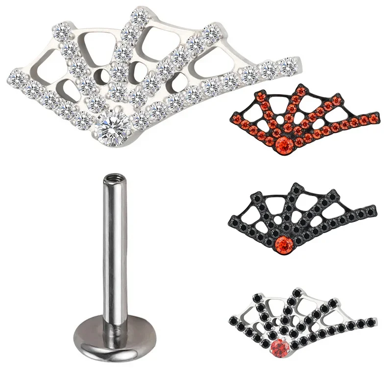 G23 Titanium EAR PIERC CNC Set Moon With Zircon Top ear Cartilage Tragus Earrings Lip Stud Helix irregular Piercing Jewelry
G23 Titanium EAR PIERC CNC Set Moon With Zircon Top ear Cartilage Tragus Earrings Lip Stud Helix irregular Piercing Jewelry