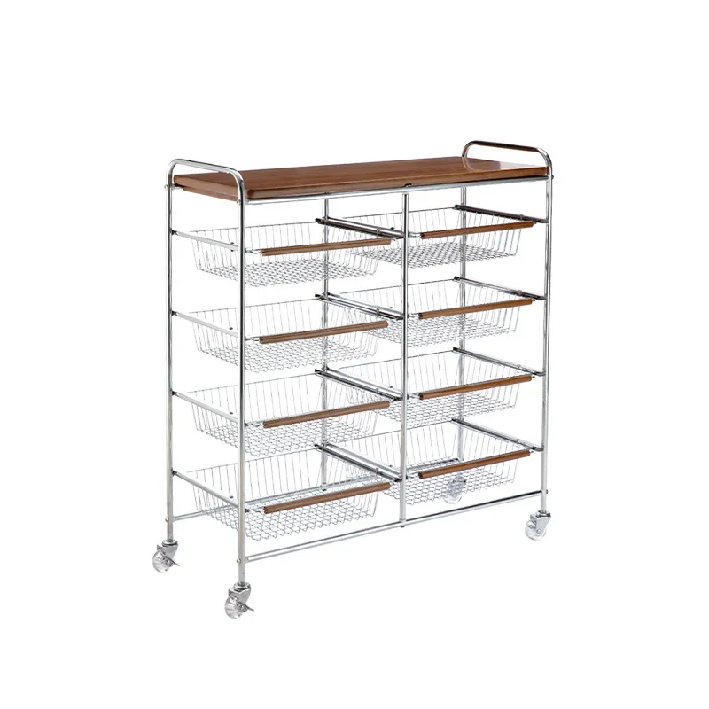 trolley Multifunctional kitchen storage rack Movable multi layer snack cart storage basket Household
trolley Multifunctional kitchen storage rack Movable multi layer snack cart storage basket Household