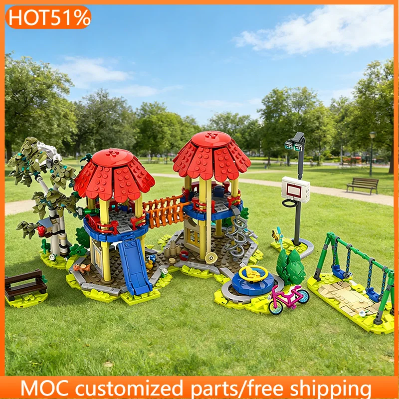 1246 PCS Urban Playground MOC Customize Modular Building Block Model Popular Educational Technology DIY Boys Festival Toy Gift
1246 PCS Urban Playground MOC Customize Modular Building Block Model Popular Educational Technology DIY Boys Festival Toy Gift