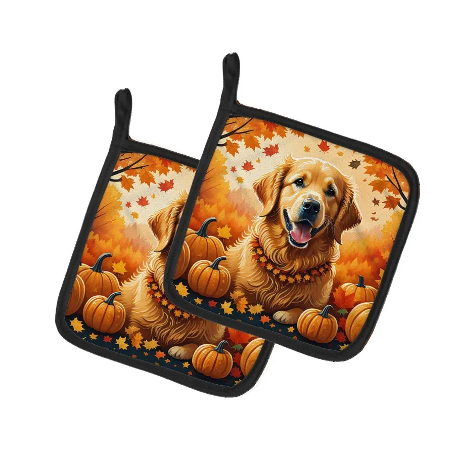 Golden Retriever Fall Pair of Pot Holders Kitchen Heat Resistant Pot Holders Sets Oven Hot Pads for Cooking Baking BBQ 7 1 2 x
Golden Retriever Fall Pair of Pot Holders Kitchen Heat Resistant Pot Holders Sets Oven Hot Pads for Cooking Baking BBQ 7 1 2 x