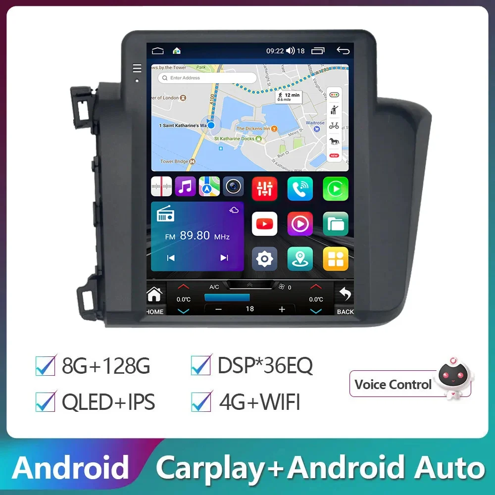 Автомагнитола 2Din на Android 13 с вертикальным экраном для Honda Civic 2012-2015, мультимедийный плеер Carplay, стерео, GPS, DSP, 2din, DVD, головное устройство
Автомагнитола 2Din на Android 13 с вертикальным экраном для Honda Civic 2012-2015, мультимедийный плеер Carplay, стерео, GPS, DSP, 2din, DVD, головное устройство