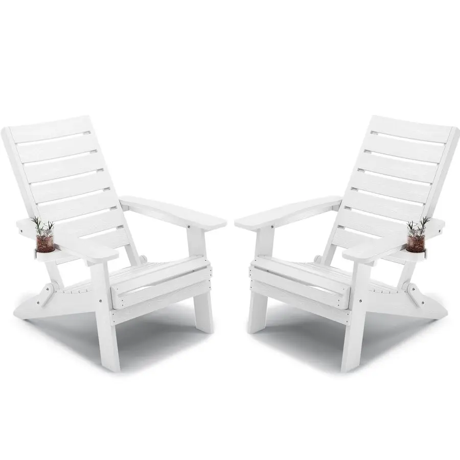Кресло Adirondack, складные кресла Adirondack, комплект из 2 штук с изогнутой спинкой и подстаканником, устойчивые к погодным условиям пластиковые кресла увеличенного размера для
Кресло Adirondack, складные кресла Adirondack, комплект из 2 штук с изогнутой спинкой и подстаканником, устойчивые к погодным условиям пластиковые кресла увеличенного размера для