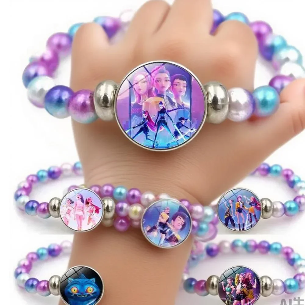 KPop Demon Hunters Bracelets Girls Fashion Beaded Wristband Cute Cartoon Figure Jewelry Accessories Children Christmas Gift Toys
KPop Demon Hunters Bracelets Girls Fashion Beaded Wristband Cute Cartoon Figure Jewelry Accessories Children Christmas Gift Toys