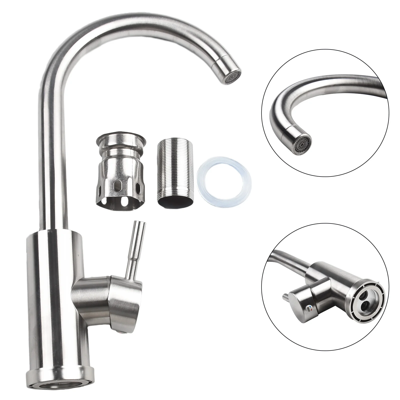 Single Handle Tap Kitchen Faucet Cold Hot Water Tap 2 Holes Stainless Steel Anti-corrosion Single Handle Sink Home
Single Handle Tap Kitchen Faucet Cold Hot Water Tap 2 Holes Stainless Steel Anti-corrosion Single Handle Sink Home