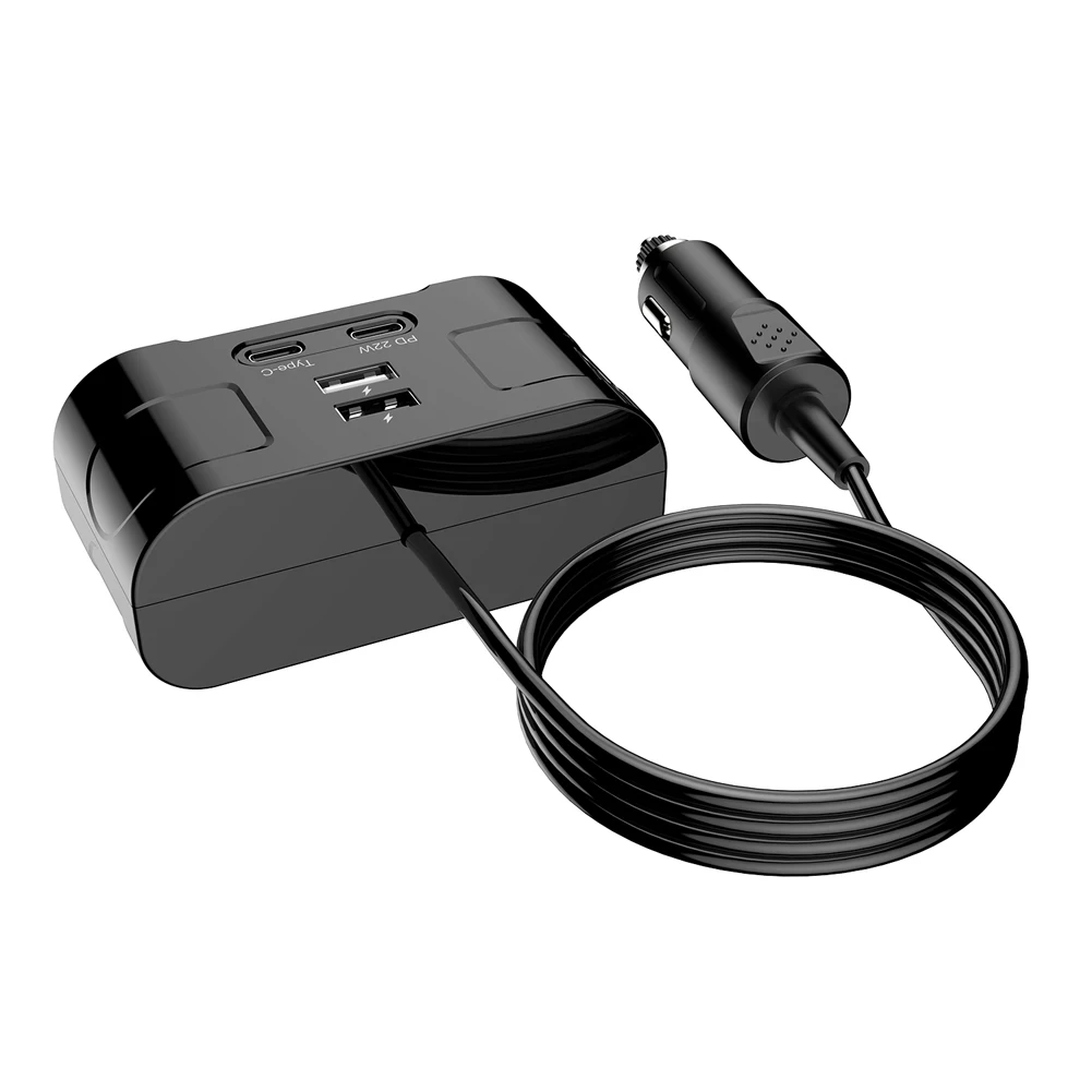 Car Cigarette Lighter Socket PD 22W USB Charger Plug 2 USB 2 Type C Cigarette Lighter Adapter 2 Socket Car Charger Adapter QC3.0
Car Cigarette Lighter Socket PD 22W USB Charger Plug 2 USB 2 Type C Cigarette Lighter Adapter 2 Socket Car Charger Adapter QC3.0