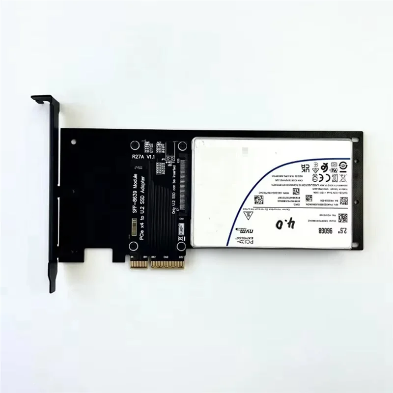 ABFM-Pcie 5.0 X4 к U.2 (SFF-8639) Карта адаптера жесткого диска SSD PCI Express Gen5.0 4X к U.2 SFF-8639 Адаптер жесткого диска SSD
ABFM-Pcie 5.0 X4 к U.2 (SFF-8639) Карта адаптера жесткого диска SSD PCI Express Gen5.0 4X к U.2 SFF-8639 Адаптер жесткого диска SSD