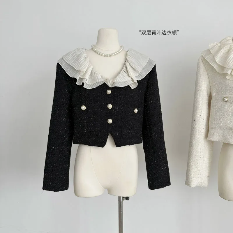 Vintage Lace Commuter Short Jacket Loose Design Female Coat Stylish Elegant long Sleeves Lady Solid Long-Sleeved Street Jacket
Vintage Lace Commuter Short Jacket Loose Design Female Coat Stylish Elegant long Sleeves Lady Solid Long-Sleeved Street Jacket