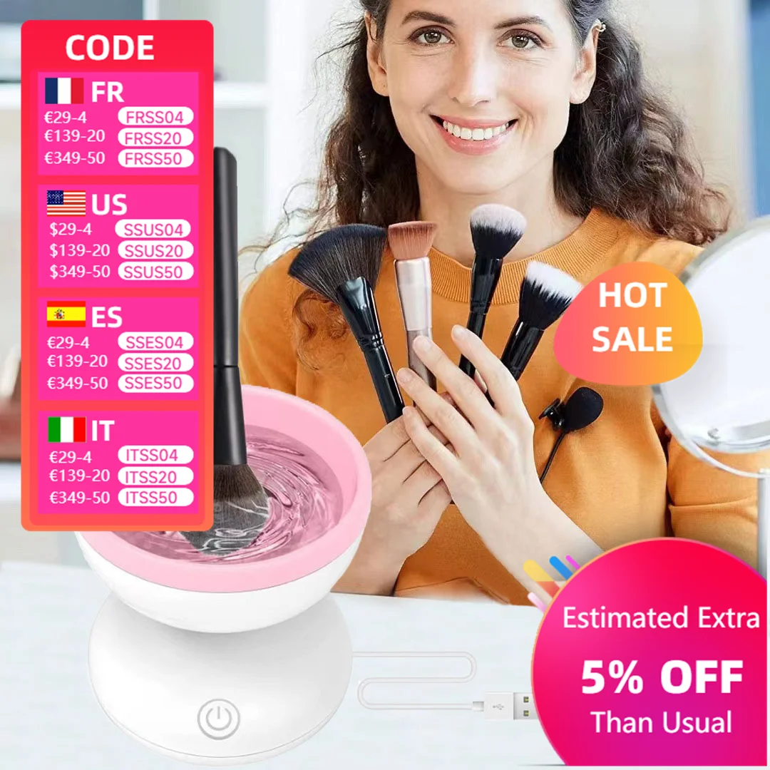 Portable Makeup Brush Cleaner Cosmetic Brush Automatic Rotary Cleaner With Usb Rechargeable Cleaning Tool Machine For Home Use
Portable Makeup Brush Cleaner Cosmetic Brush Automatic Rotary Cleaner With Usb Rechargeable Cleaning Tool Machine For Home Use