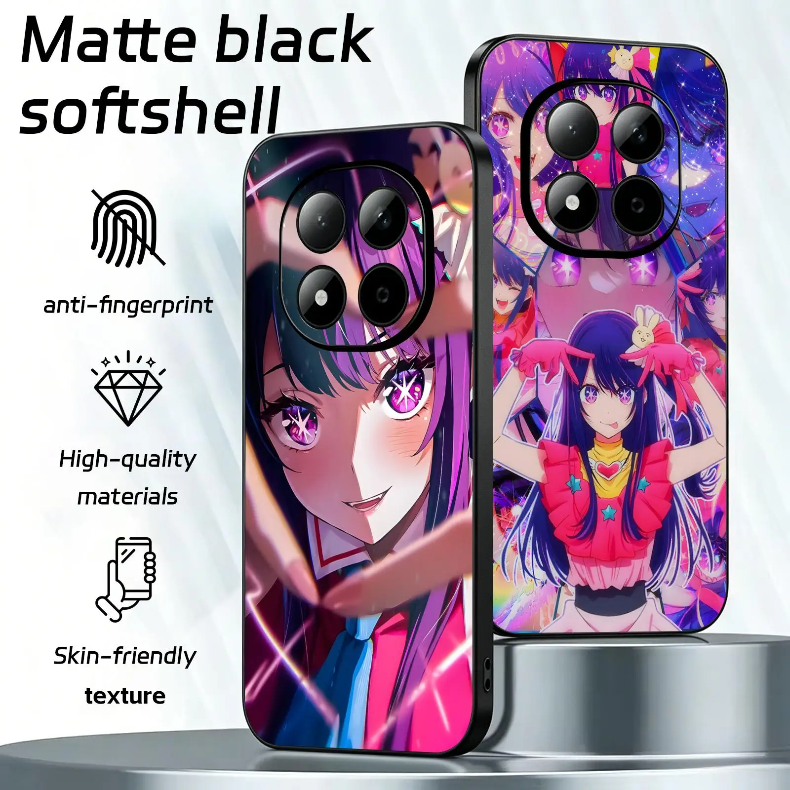 Phone Case For Redmi Note15 14 13 12 11Pro Plus 5G 14C A3 Anti-Drop Soft Black Case Anime Oshi no Ko
Phone Case For Redmi Note15 14 13 12 11Pro Plus 5G 14C A3 Anti-Drop Soft Black Case Anime Oshi no Ko
