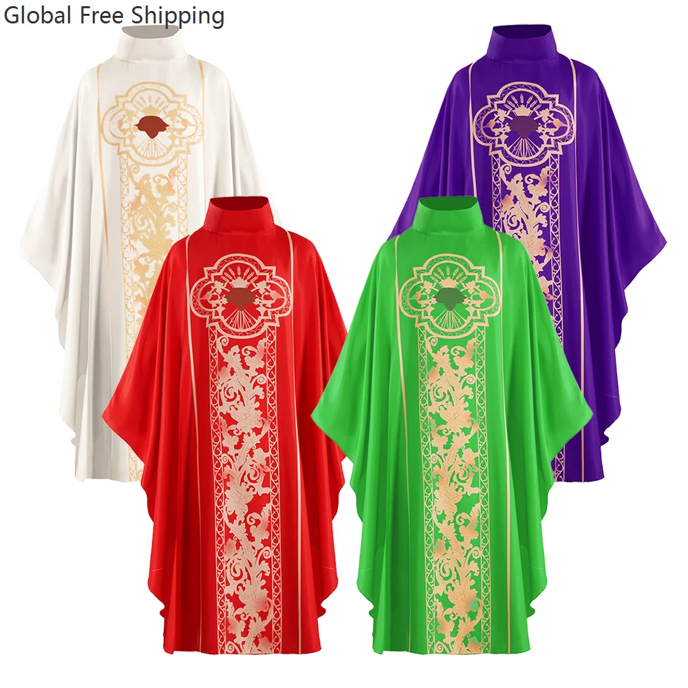 Celebrants Chasuble Mass Vestments Robe Cosplay Priest Robes Gothic Vintage Muslim Cape Cassock Vestment Pastor Halloween Outfit
Celebrants Chasuble Mass Vestments Robe Cosplay Priest Robes Gothic Vintage Muslim Cape Cassock Vestment Pastor Halloween Outfit