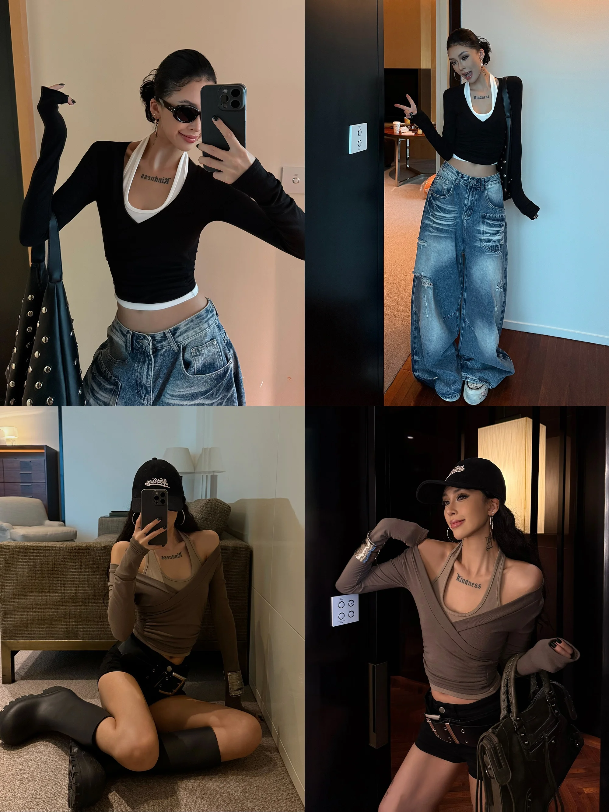 Stylish Korean Style Women's Knitted U-Neck Hang-Neck Base Shirt Slim Fit Inner Wear Short Length Long Sleeve Top
Stylish Korean Style Women's Knitted U-Neck Hang-Neck Base Shirt Slim Fit Inner Wear Short Length Long Sleeve Top