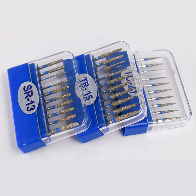 Complete Models 10pcs/box Dental FG Diamond Burs Kit Double-layer Sand Plating Polishing Bur Drills for High Speed Handpiece
Complete Models 10pcs/box Dental FG Diamond Burs Kit Double-layer Sand Plating Polishing Bur Drills for High Speed Handpiece