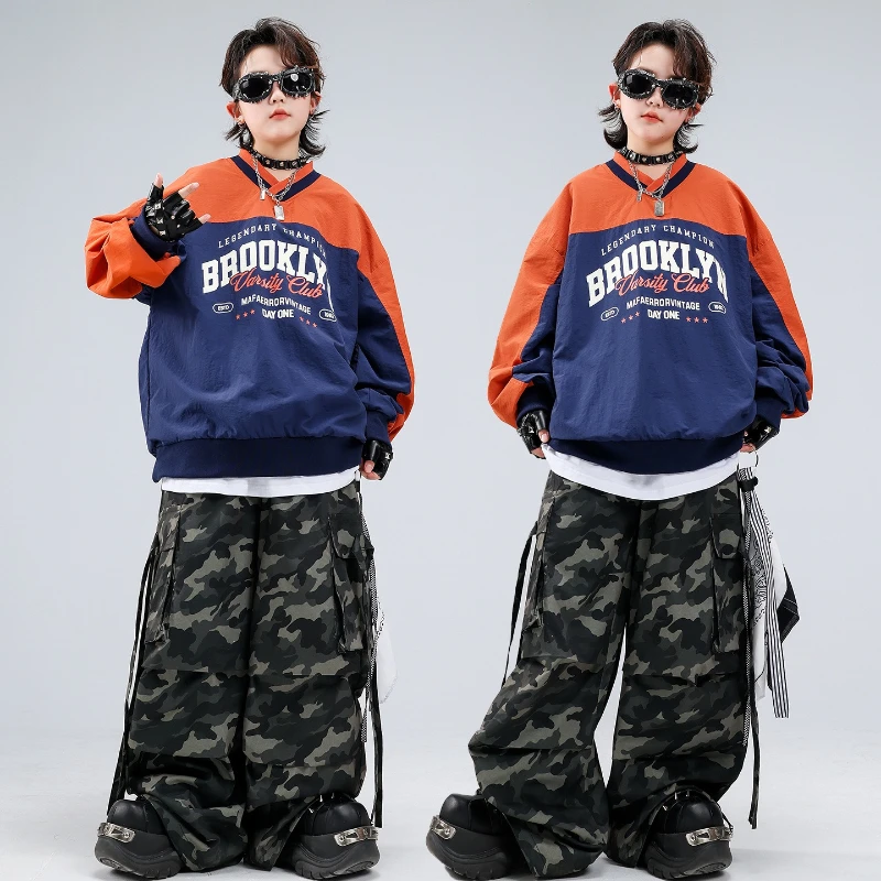 New Boys Hip Hop Cool Sweatshirt Street Dance Camo Pants Cool K-pop Streetwear Clothes Set Group Jazz Stage Performance Costume
New Boys Hip Hop Cool Sweatshirt Street Dance Camo Pants Cool K-pop Streetwear Clothes Set Group Jazz Stage Performance Costume
