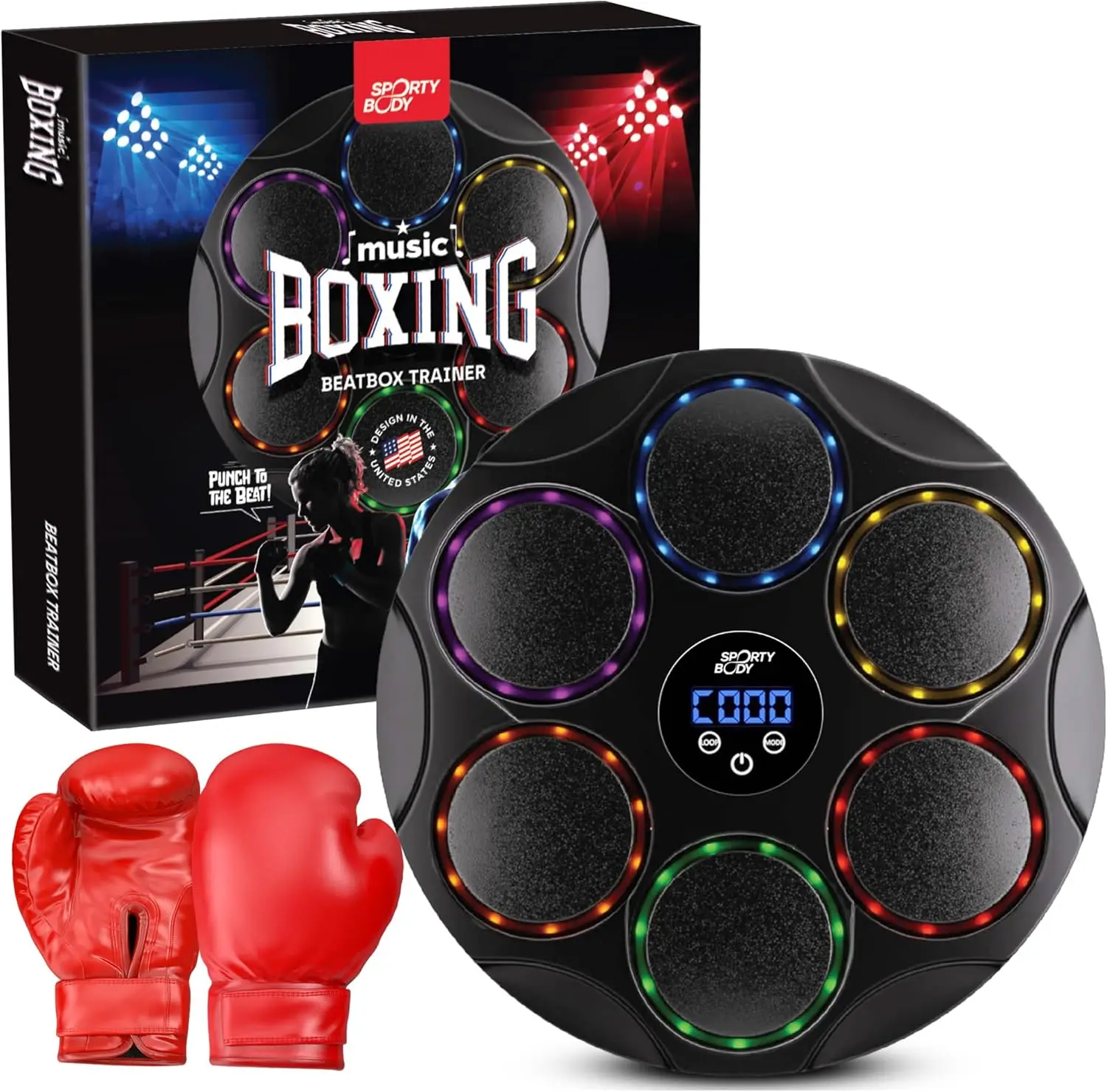 9-Speed Music Boxing Machine with Bluetooth, LED Lights, Auto Counting, Wall Mounted, Supports 440lbs Punch Force, Home Workout
9-Speed Music Boxing Machine with Bluetooth, LED Lights, Auto Counting, Wall Mounted, Supports 440lbs Punch Force, Home Workout