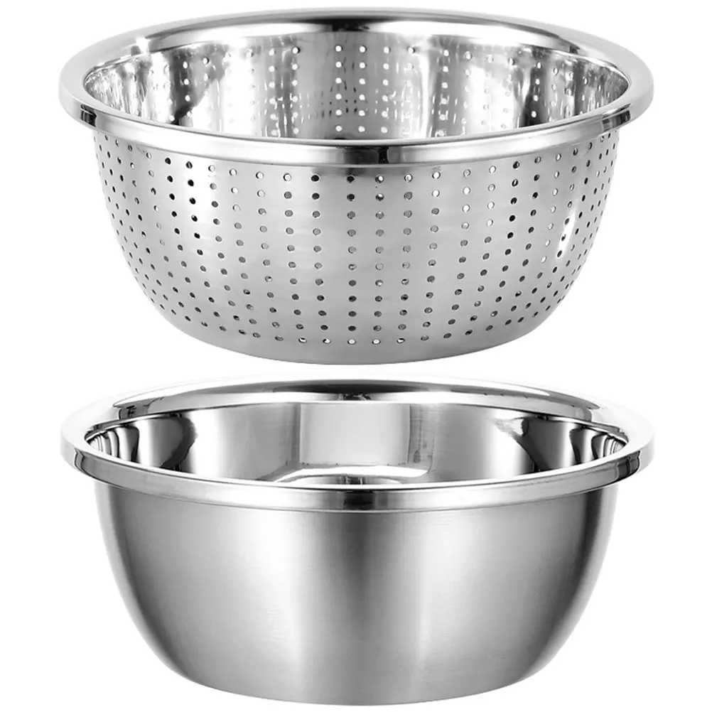 1 set Stainless Steel Strainer Bowl Multi Function Fruit Vegetable Washer Drainage Tool Kitchen Supply Household Accessory
1 set Stainless Steel Strainer Bowl Multi Function Fruit Vegetable Washer Drainage Tool Kitchen Supply Household Accessory