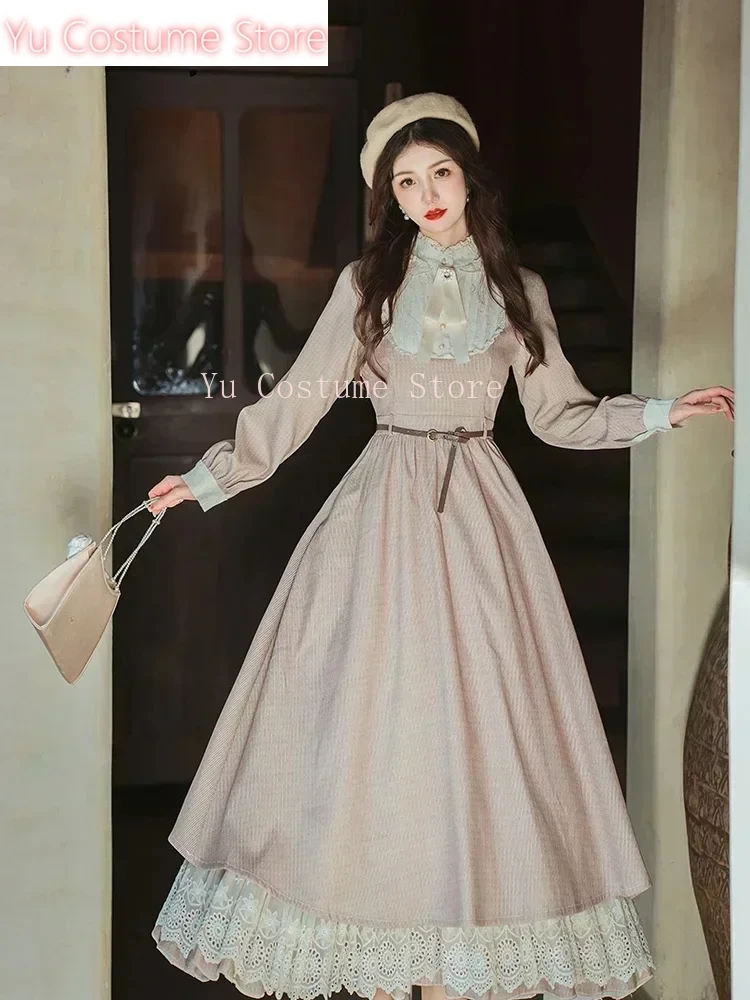 Yu CosplayJapaneseWomen Lolita Style PrincessDress Ruffled Collar Bow Sweet Midi Dress with Belt Lace Ruffles Sweet Long-Sleeved
Yu CosplayJapaneseWomen Lolita Style PrincessDress Ruffled Collar Bow Sweet Midi Dress with Belt Lace Ruffles Sweet Long-Sleeved