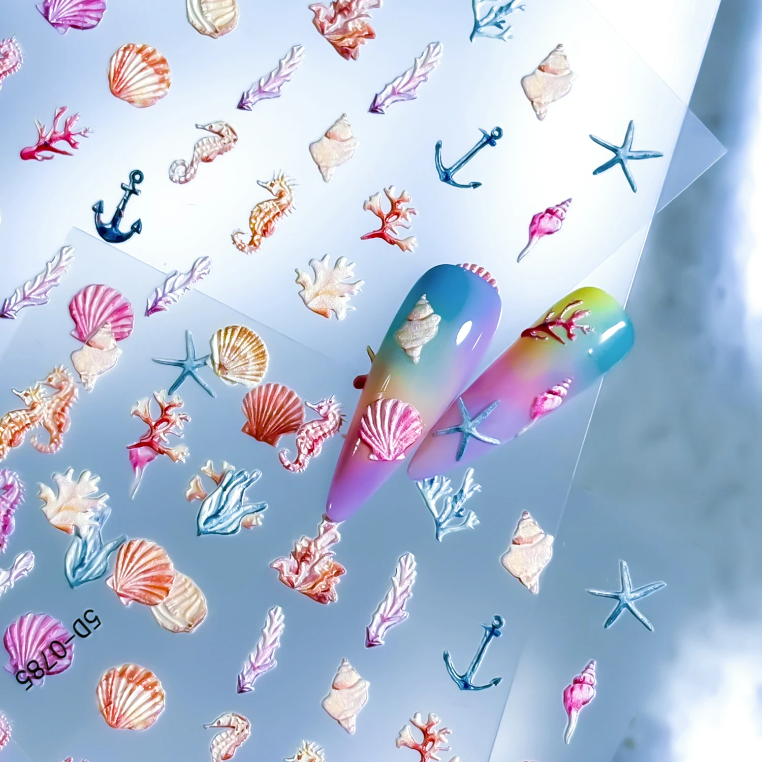 1pcs Colorful Coral Seaweed Summer Beach Nail Decals Relief Shell Seahorse Ocean Nail Stickers Adhesive Starfish Manicure Decals
1pcs Colorful Coral Seaweed Summer Beach Nail Decals Relief Shell Seahorse Ocean Nail Stickers Adhesive Starfish Manicure Decals