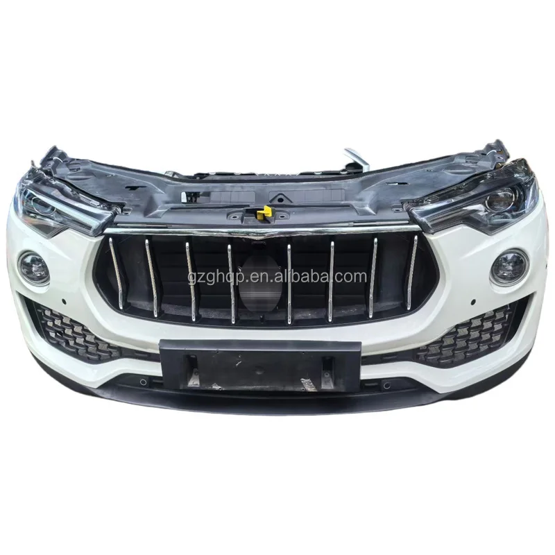 Original Bumper Assembly with Radiator Fan, Compatible with 2019-2023 Levante White Body Kit, Front Lip Grille.
Original Bumper Assembly with Radiator Fan, Compatible with 2019-2023 Levante White Body Kit, Front Lip Grille.