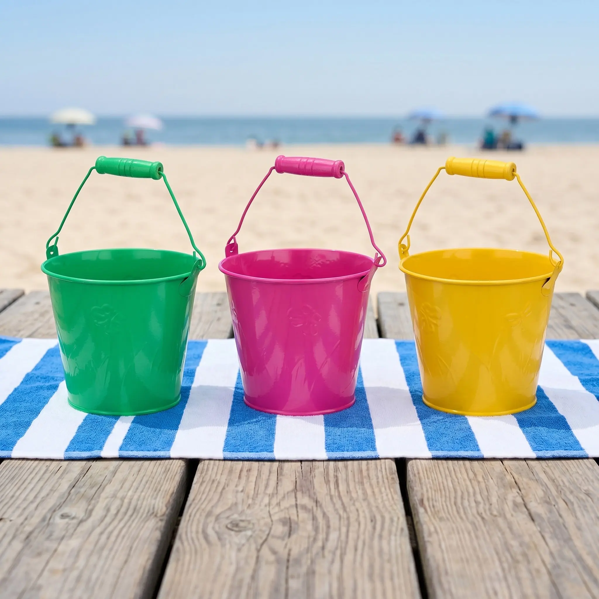 6Pcs Beach Buckets Iron Play Sand Buckets Lightweight Kids Wooden Handle Perfect for Sand Sculpture Water Bucket Playthings
6Pcs Beach Buckets Iron Play Sand Buckets Lightweight Kids Wooden Handle Perfect for Sand Sculpture Water Bucket Playthings