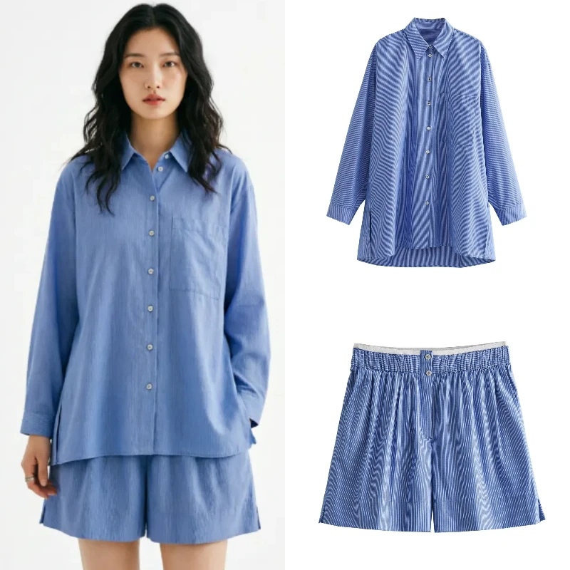 2026 Summer New Arrival: Chic Striped Poplin Unisex Shirt & Shorts Set
2026 Summer New Arrival: Chic Striped Poplin Unisex Shirt & Shorts Set