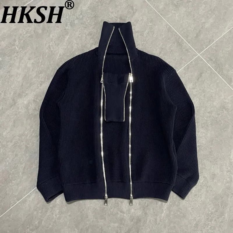 HKSH Autumn New Men Tide Punk Dark Heavy Niche Design Double Zippers Multi-Way Knitted Cardigan Loose Sweater Chic Coats HK14884
HKSH Autumn New Men Tide Punk Dark Heavy Niche Design Double Zippers Multi-Way Knitted Cardigan Loose Sweater Chic Coats HK14884