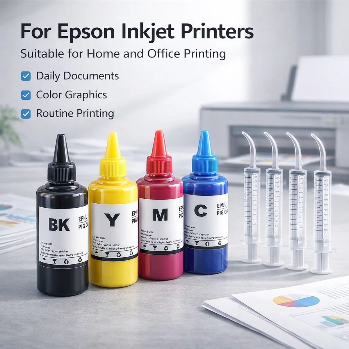 4 x 100ml XP-231 Pigment Ink For Epson XP-431 XP-241 XP-441 T2971 T2962-T2964 T2881-T2884 T2991-T2994 Refill Ink Waterproof
4 x 100ml XP-231 Pigment Ink For Epson XP-431 XP-241 XP-441 T2971 T2962-T2964 T2881-T2884 T2991-T2994 Refill Ink Waterproof