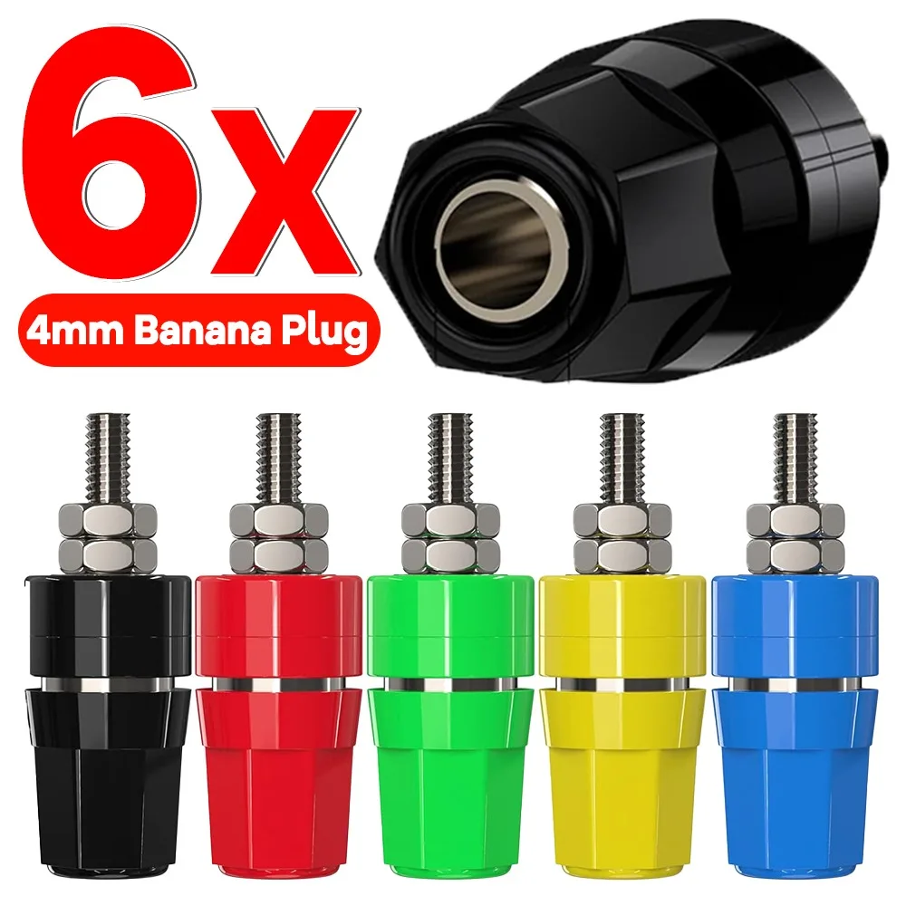 1-6PCS 4MM Banana Socket Insulated Binding Post Nut Banana Plug Jack Terminal Connector for Audio Amplifier Speaker Power Supply
1-6PCS 4MM Banana Socket Insulated Binding Post Nut Banana Plug Jack Terminal Connector for Audio Amplifier Speaker Power Supply
