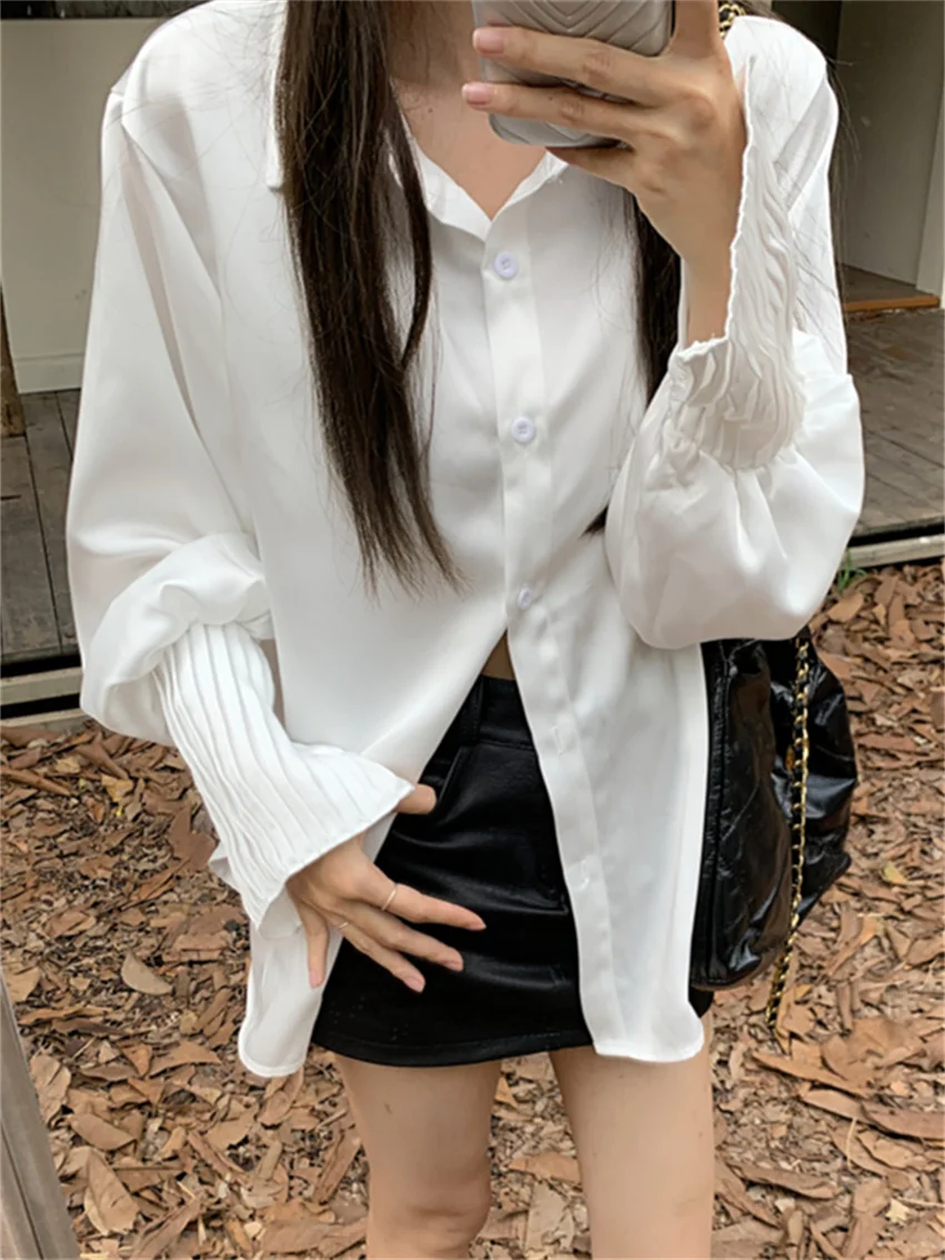 Alien Kitty White Flare Sleeve Shirts Women Autumn Slim Stylish Full Sleeve 2023 Chic New Elegant Minimalist Work Wear All Match
Alien Kitty White Flare Sleeve Shirts Women Autumn Slim Stylish Full Sleeve 2023 Chic New Elegant Minimalist Work Wear All Match
