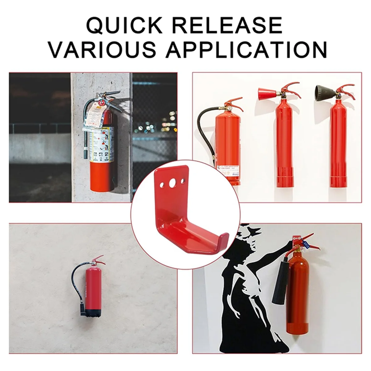 ABNJ Fire Extinguishe Mount, Wall Hook, Fire Extinguishe Bracket Up to 40 Lbs Extinguishers, Suitable for Fire 12 Pack
ABNJ Fire Extinguishe Mount, Wall Hook, Fire Extinguishe Bracket Up to 40 Lbs Extinguishers, Suitable for Fire 12 Pack