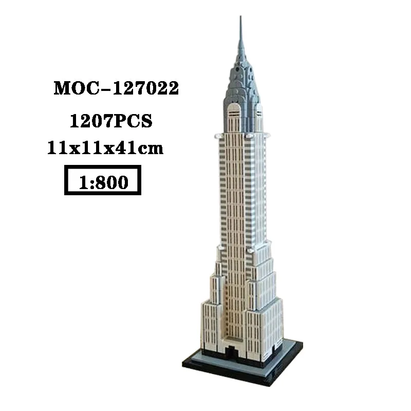 Building Block MOC-127022 Chrysler Building 1:800 Puzzle Block 1207PCS Adult and Children's Puzzle Education Birthday Toy Gift
Building Block MOC-127022 Chrysler Building 1:800 Puzzle Block 1207PCS Adult and Children's Puzzle Education Birthday Toy Gift