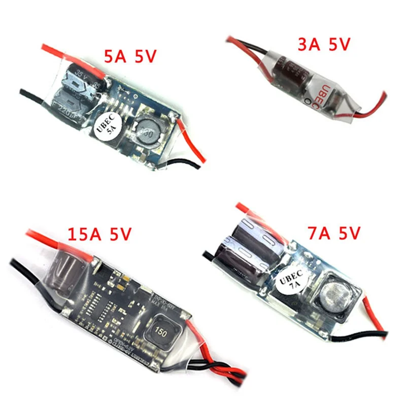 UBEC 5V BEC Full Shielding Antijamming Switching Regulator For FPV RC Drone Receiver Power Supply
UBEC 5V BEC Full Shielding Antijamming Switching Regulator For FPV RC Drone Receiver Power Supply