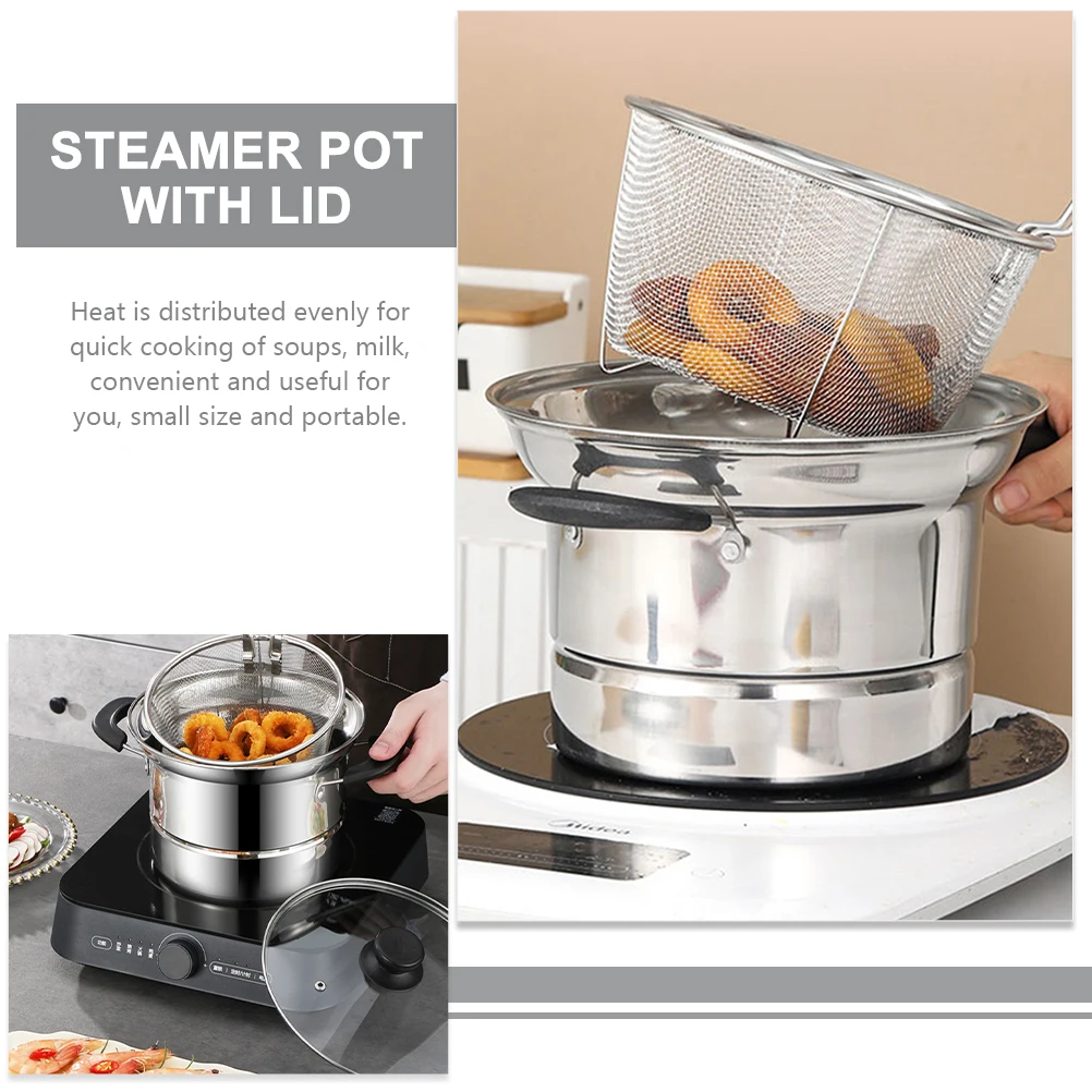 1Set Multifunctional Stainless Steel Deep Fryer Pot Small Saucepan Single Handle for Cooking Soup Oatmeal Milk Portable Kitchen
1Set Multifunctional Stainless Steel Deep Fryer Pot Small Saucepan Single Handle for Cooking Soup Oatmeal Milk Portable Kitchen