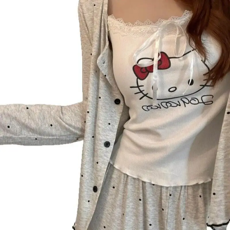 Sanrios Hello Kittys Pajamas Cute Creativity Suit Home Clothes New Style Sweet College Commuting Versatile Student Comfortable
Sanrios Hello Kittys Pajamas Cute Creativity Suit Home Clothes New Style Sweet College Commuting Versatile Student Comfortable