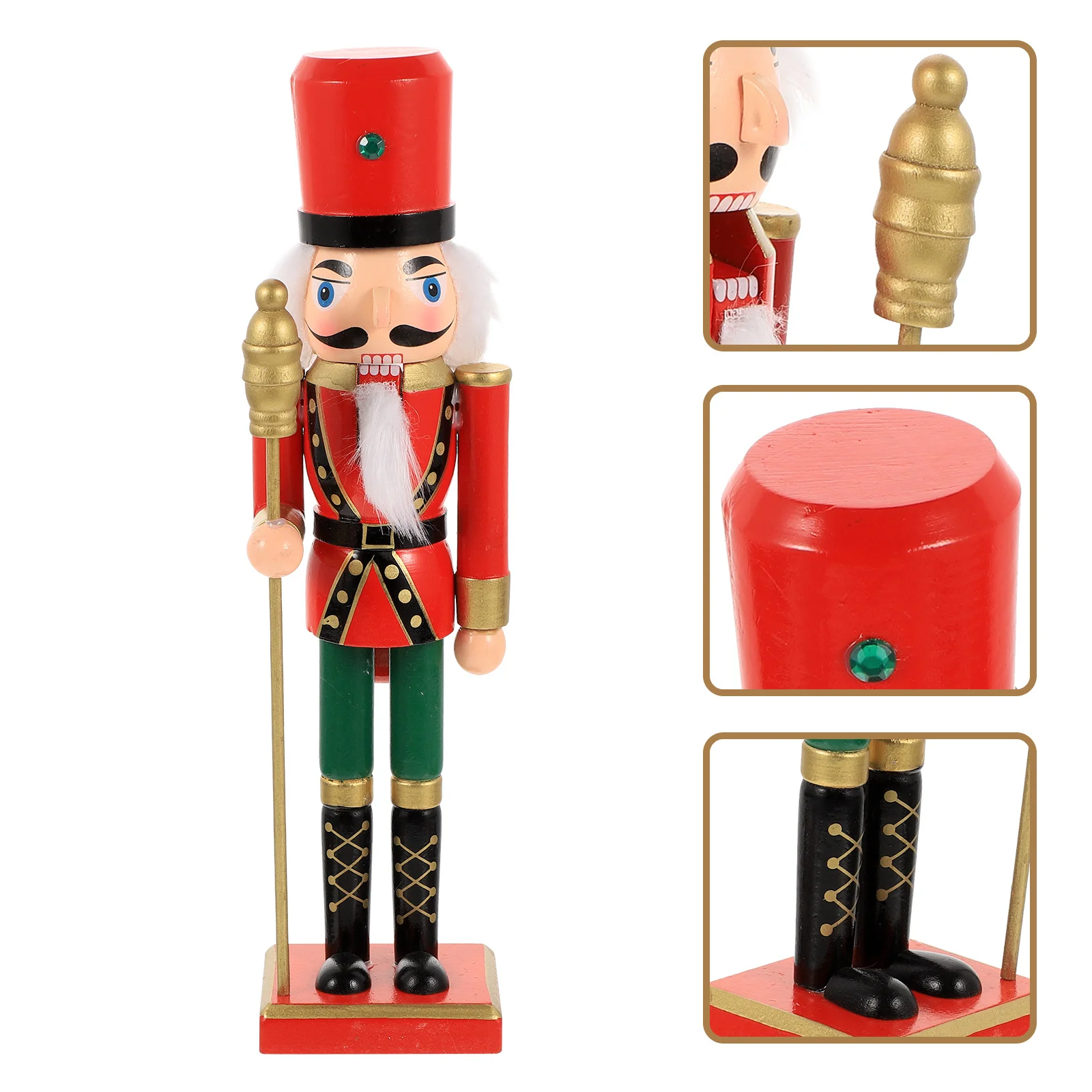 Traditional Nutcracker Decoration Wooden Craft Vivid Adorable Design Enhances Tabletop Visuals Christmas Gift for Loved Ones
Traditional Nutcracker Decoration Wooden Craft Vivid Adorable Design Enhances Tabletop Visuals Christmas Gift for Loved Ones