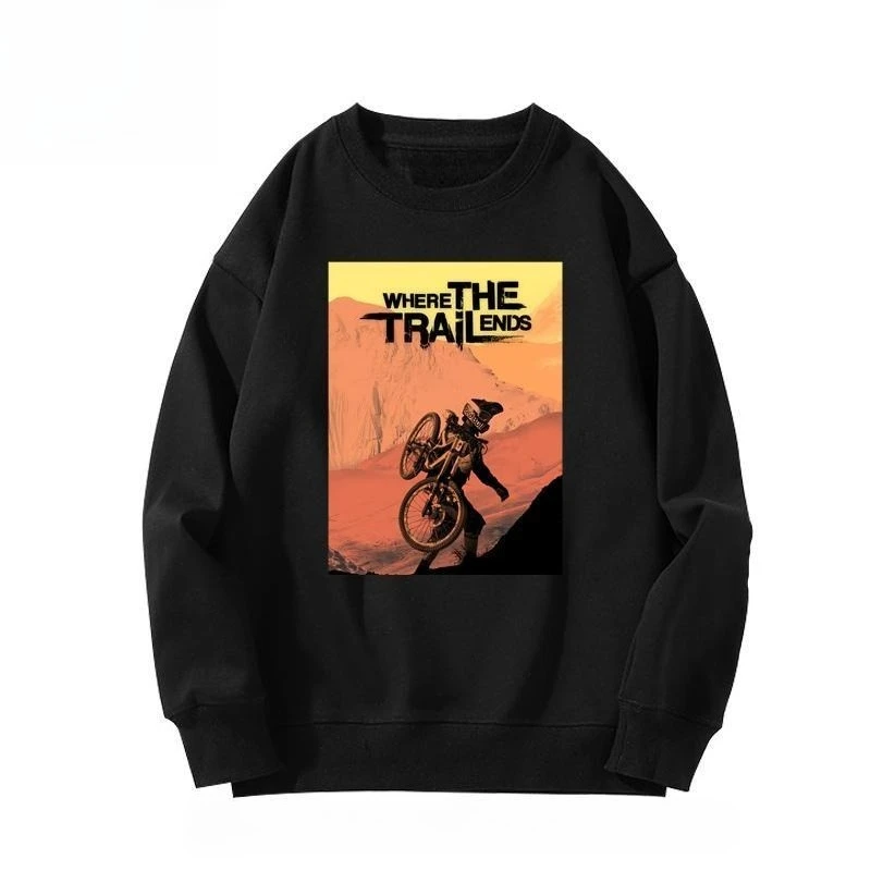 Where The Trail Ends FR Downhill Cycling Clothes Loose Sweater Men's Autumn and Winter Crew Neck Loose Long-sleeved Sweatshirt
Where The Trail Ends FR Downhill Cycling Clothes Loose Sweater Men's Autumn and Winter Crew Neck Loose Long-sleeved Sweatshirt