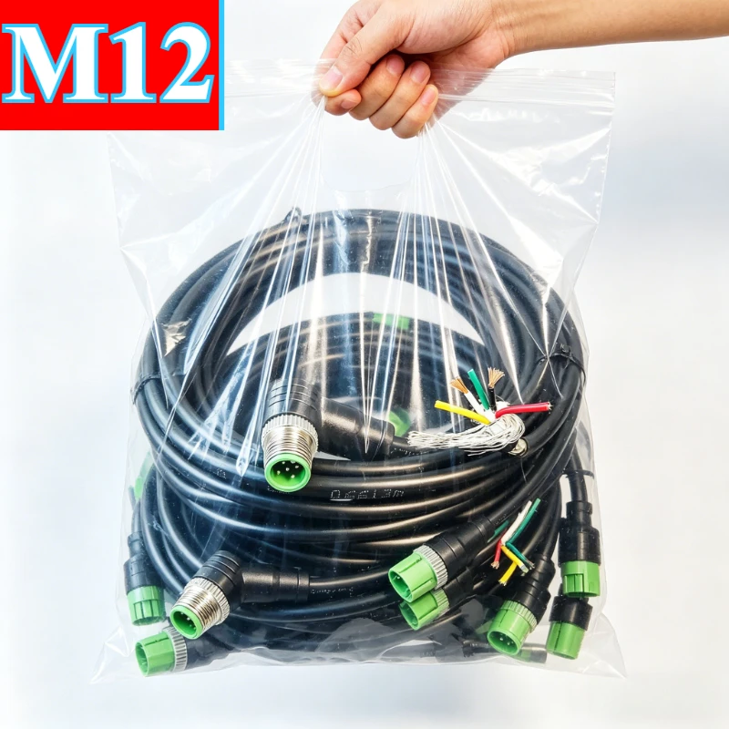 A-type M12 4/5/8/12/17 Pin Connection Cable IO Power Cord Aviation Plug with Line A-Code Male to Female Sensor Wire Waterproof
A-type M12 4/5/8/12/17 Pin Connection Cable IO Power Cord Aviation Plug with Line A-Code Male to Female Sensor Wire Waterproof