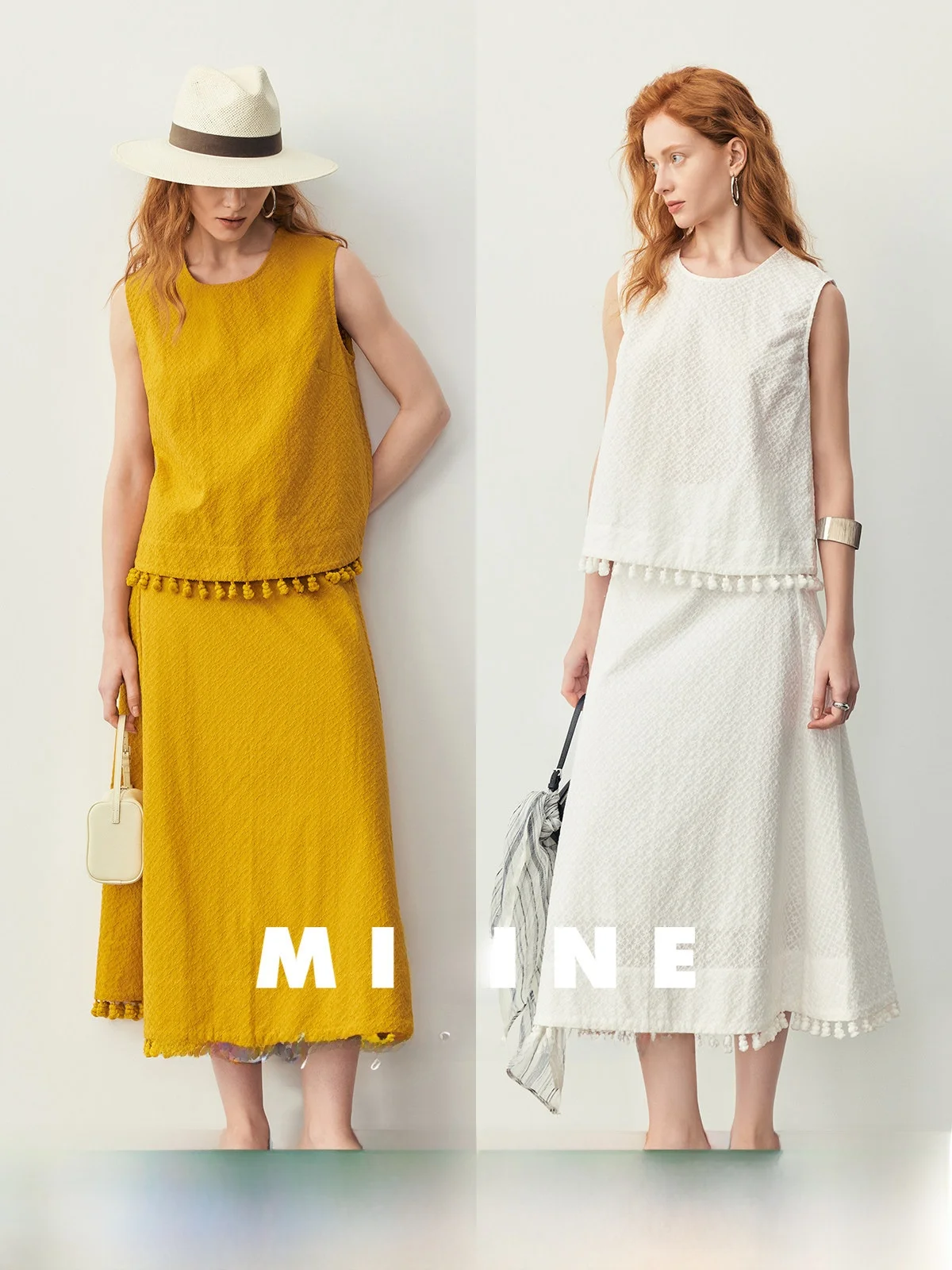 MIIINE Poetic Rural Style Heavy Embellished Tassel Sleeveless Top And A-Line Skirt Fashion Set for Women Summer Cotton Blend
MIIINE Poetic Rural Style Heavy Embellished Tassel Sleeveless Top And A-Line Skirt Fashion Set for Women Summer Cotton Blend