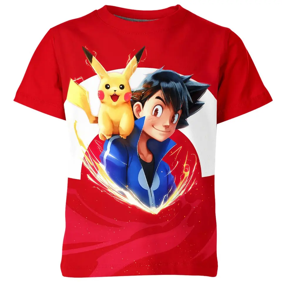 Pokemon Boys Men Cosplay Costume Summer Pikachu 3D Printed Round Neck T-shirt Children's Street Sports Breathable
Pokemon Boys Men Cosplay Costume Summer Pikachu 3D Printed Round Neck T-shirt Children's Street Sports Breathable