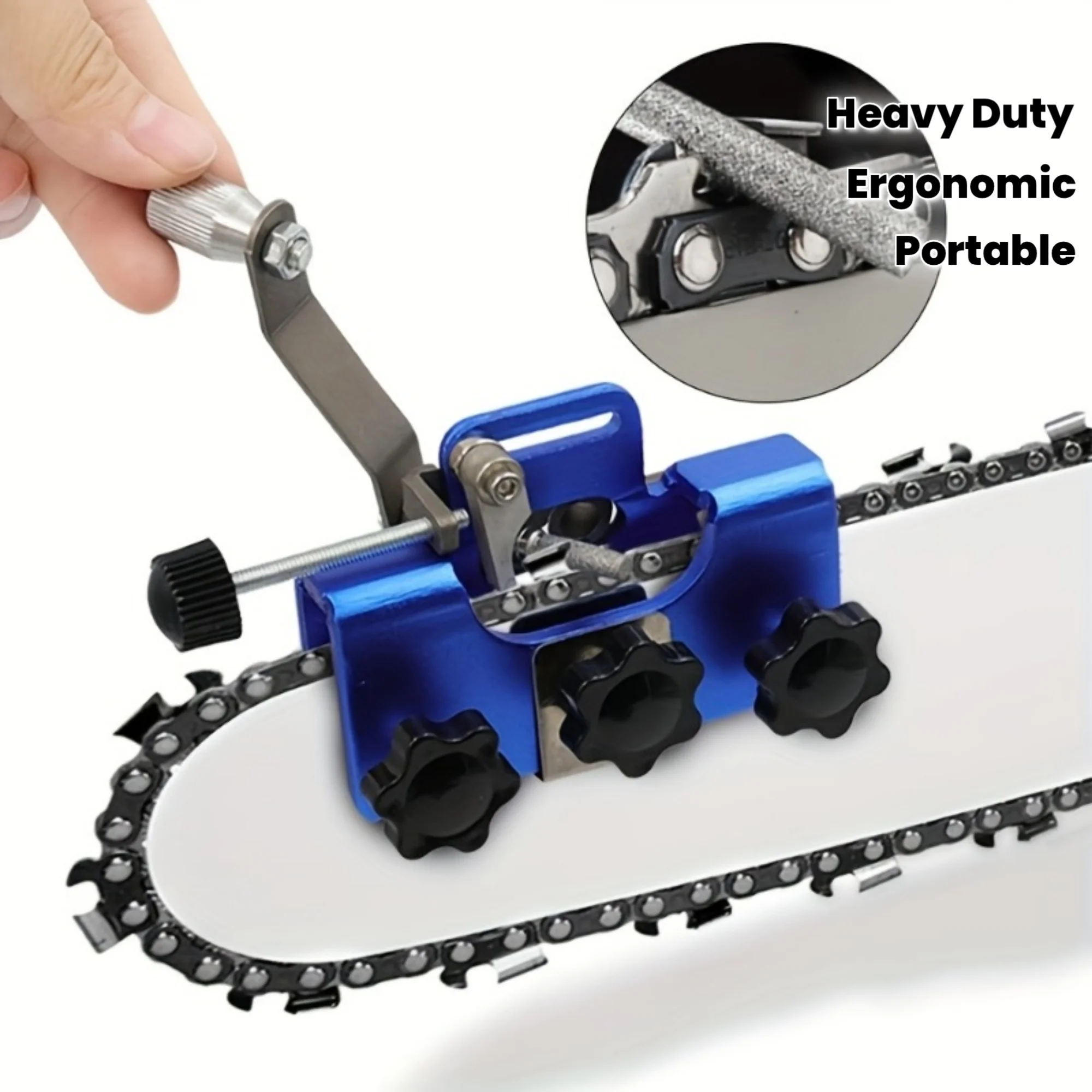 Heavy-Duty Manual Chainsaw Sharpener & Blade Adjustment Tool - Portable Ergonomic Steel Construction, Compatible with Gas
Heavy-Duty Manual Chainsaw Sharpener & Blade Adjustment Tool - Portable Ergonomic Steel Construction, Compatible with Gas